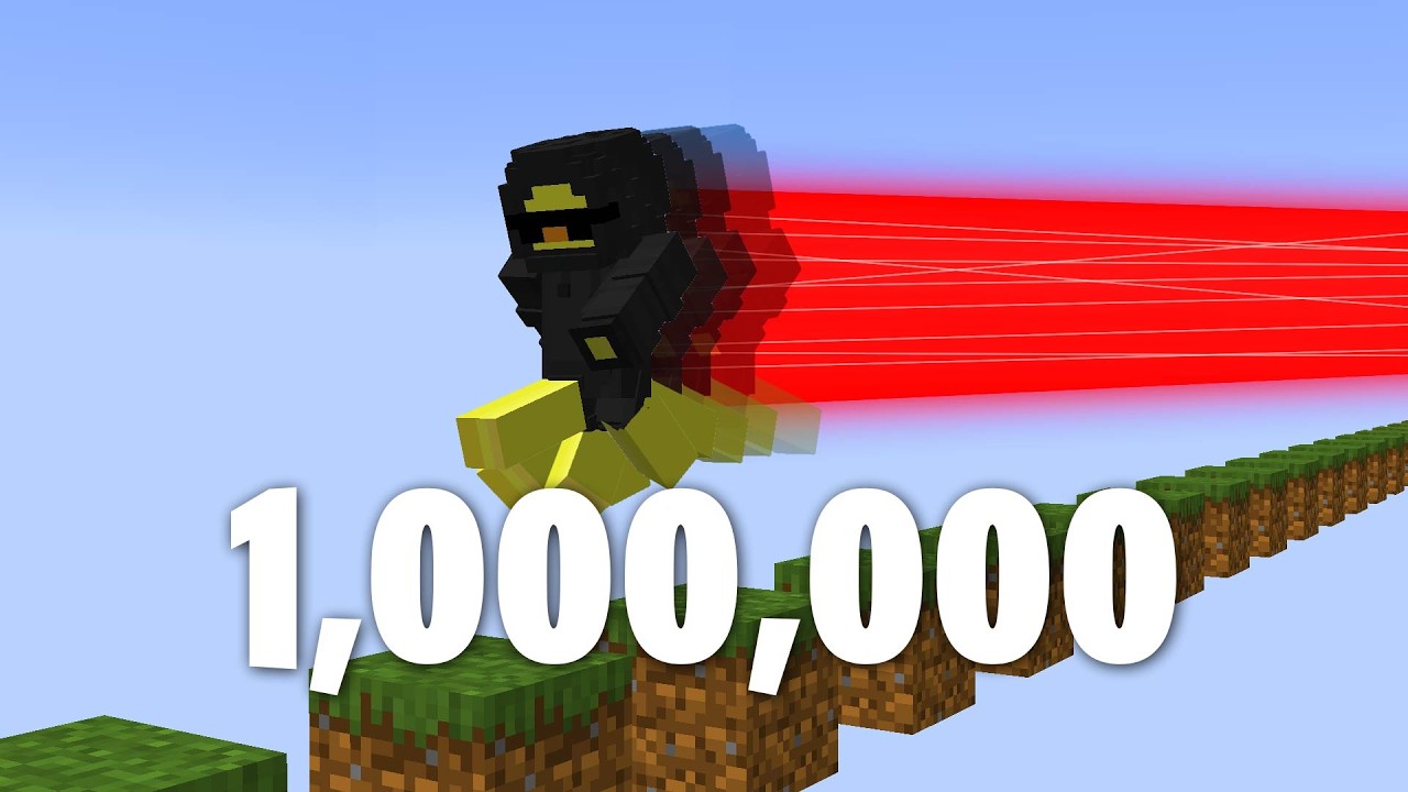 ماين كرافت ولكن لازم امشي 1,000,000 بلوكة 🔥 !!
