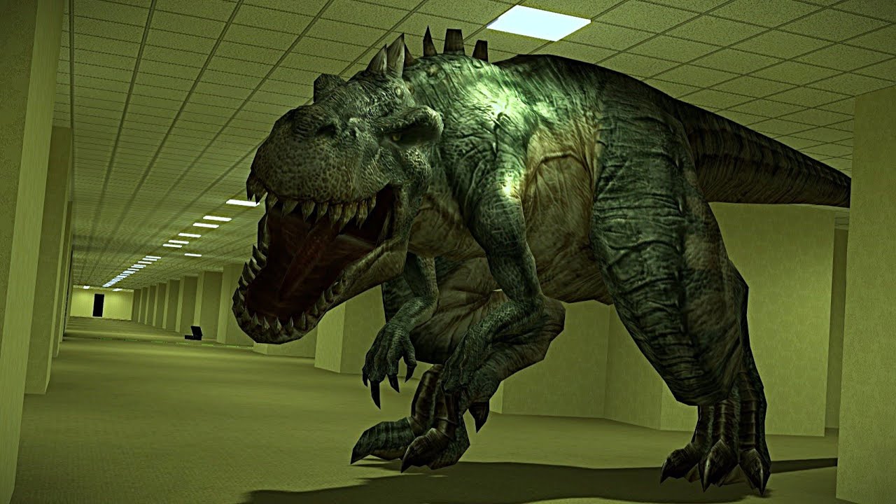 Dinosaurs in The Backrooms (T-Rex Found Footage)