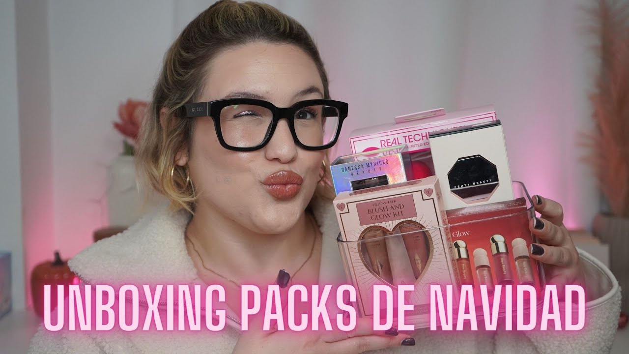 UNBOXING PACKS DE NAVIDAD 🎄✨| RARE BEAUTY, FENTY BEAUTY, CHARLOTTE TILBURY... | Lovely Amy