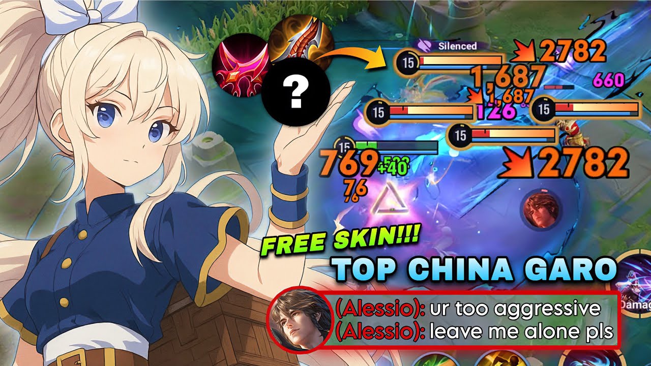 FREE SKIN! CHINA GARO JJK SKIN AGGRESSIVELY HARASSING & DESTROYING ENEMIES IN RANK! | HONOR OF KINGS