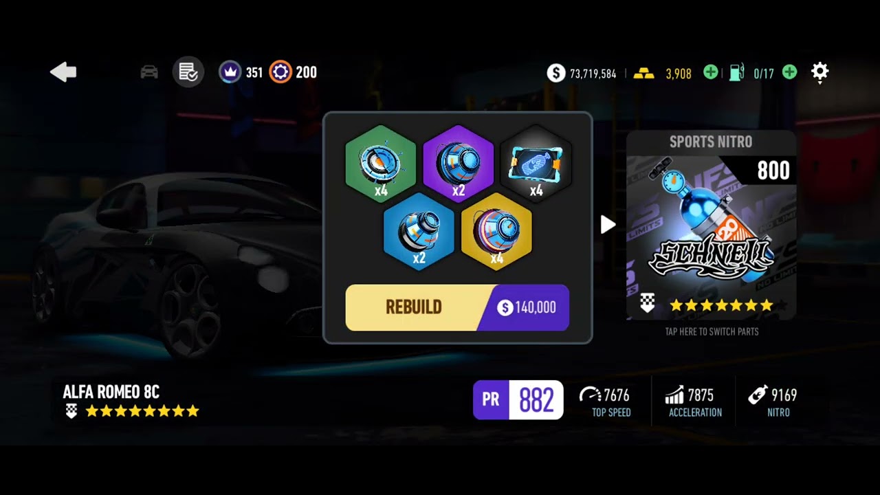 NFS No Limits | Tuned #81 | Alfa Romeo 8C