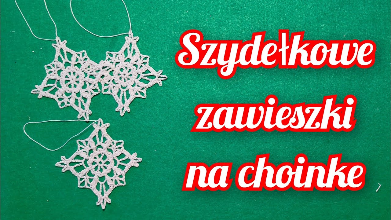 Szydełkowa zawieszka na choinkę.