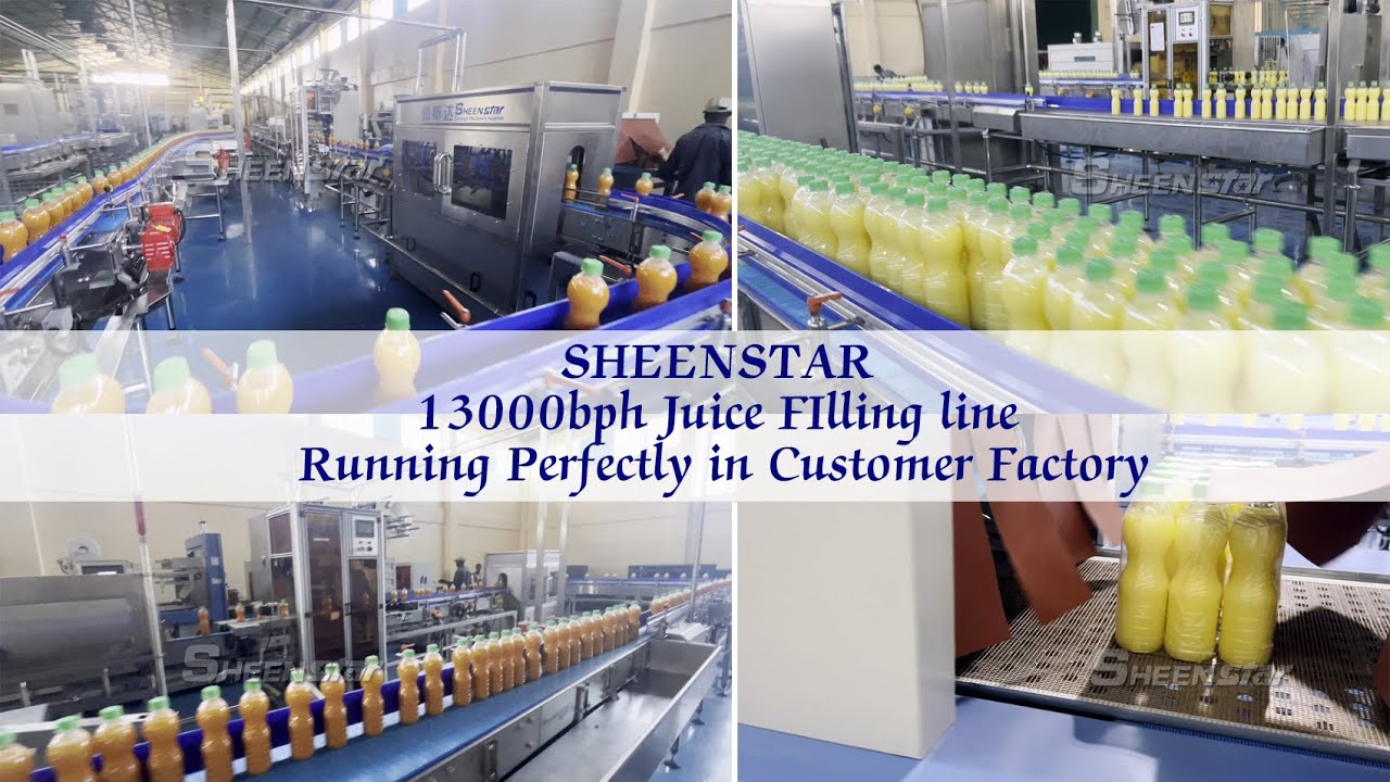 SHEENSTAR 13000bph fruit juice producing line in customer factory with uice pre-treatment