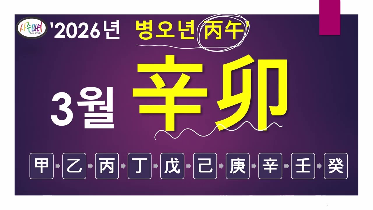 2026년 3월 신묘월(辛卯) 일간별 운세