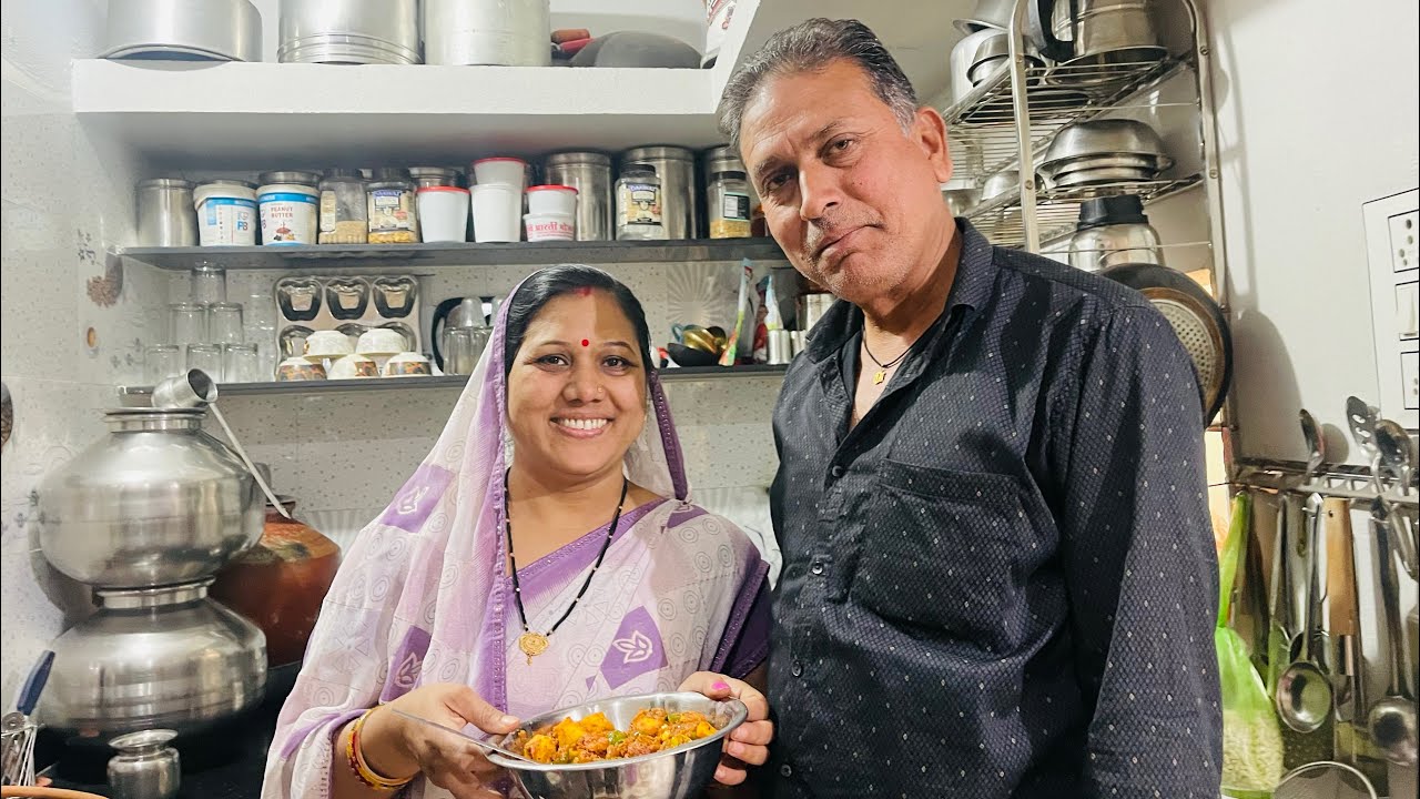 देखिए आज पतिदेव और बहू के साथ मिल कर बनाया बच्चो के लिए पुलाव 😍||
