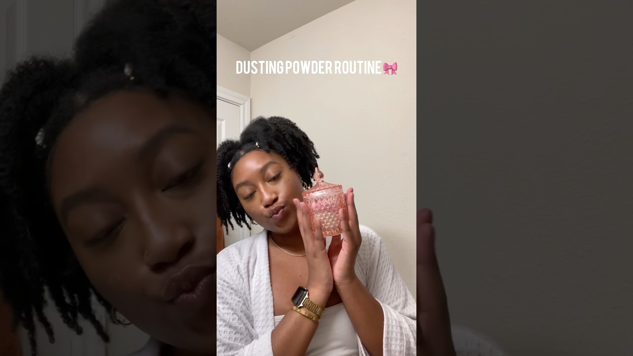 Dusting Powder Routine 🎀 #dollartreefinds #nightroutine #smellsgood