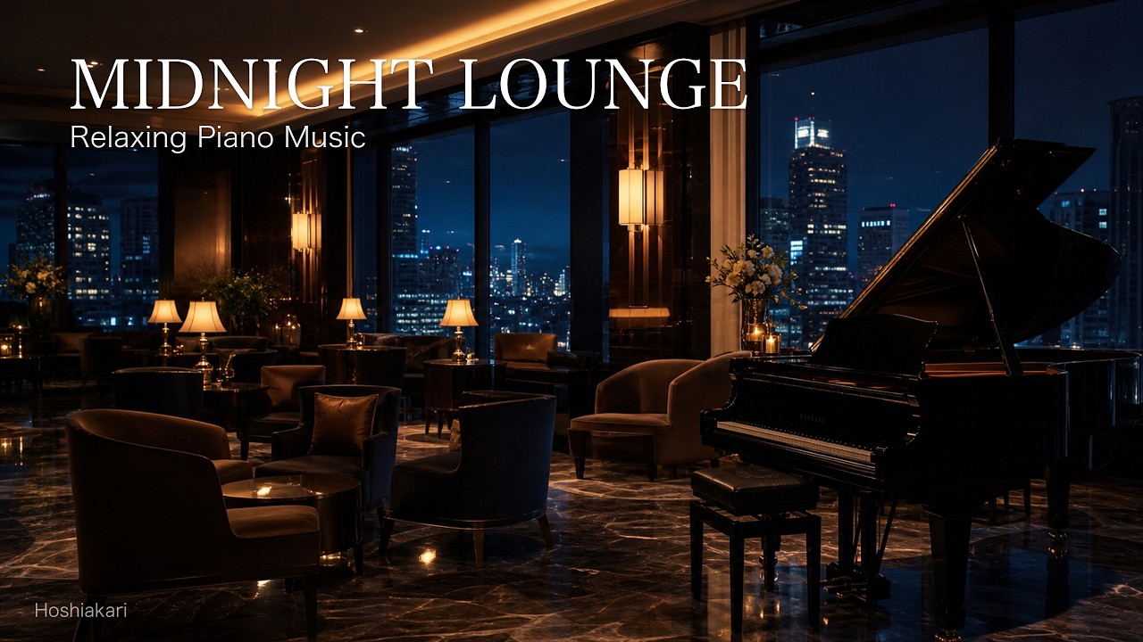 Midnight Hotel Lounge | Relaxing Night Piano Music for Sleep, Study & Reading (1 Hour)