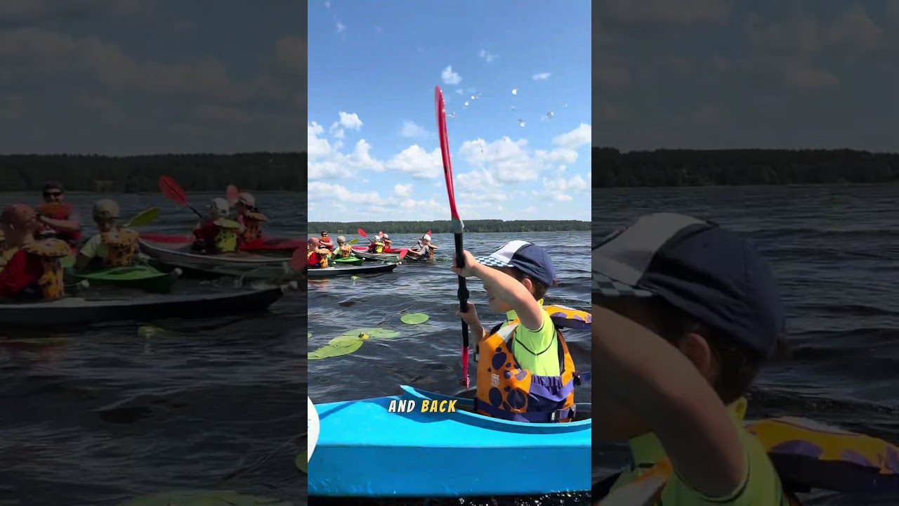Kayaking classes in kindergarten!🤩#preschool #kidsactivities #swimmingclasses #kayaking #latvia