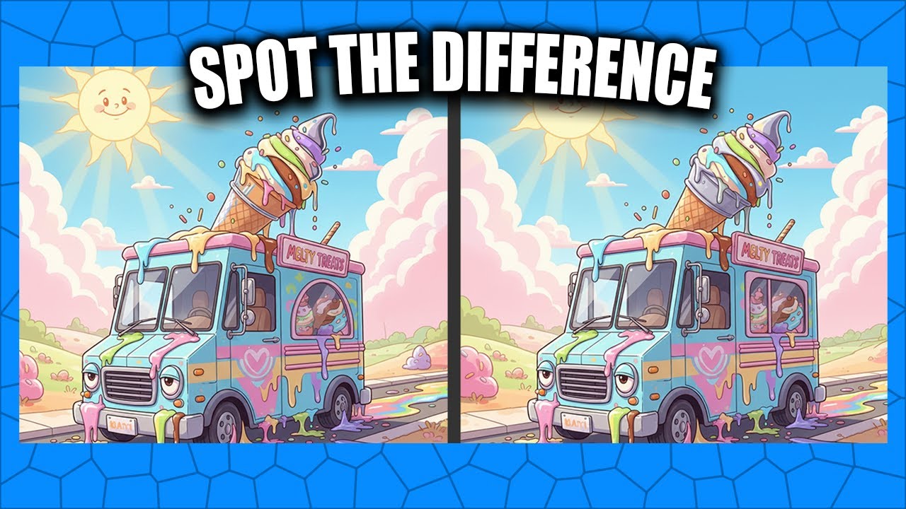 Brain Test 5 Sneaky Spot the Difference Puzzles, 😎