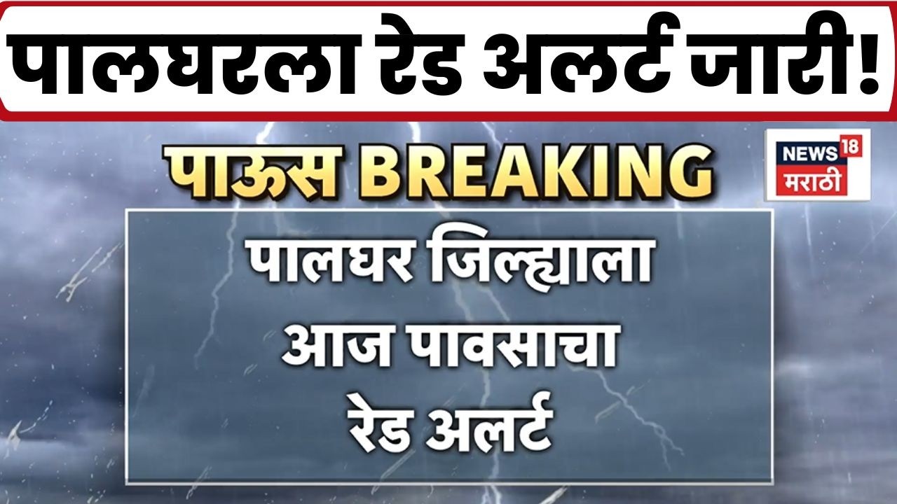 Palghar Rain Alert | Red Alert for Palghar; Holidays for schools and colleges | Marathi News