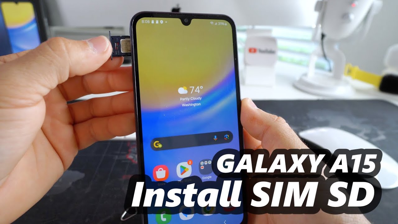 Как установить SIM-карту и SD-карту в Samsung Galaxy A15 5G