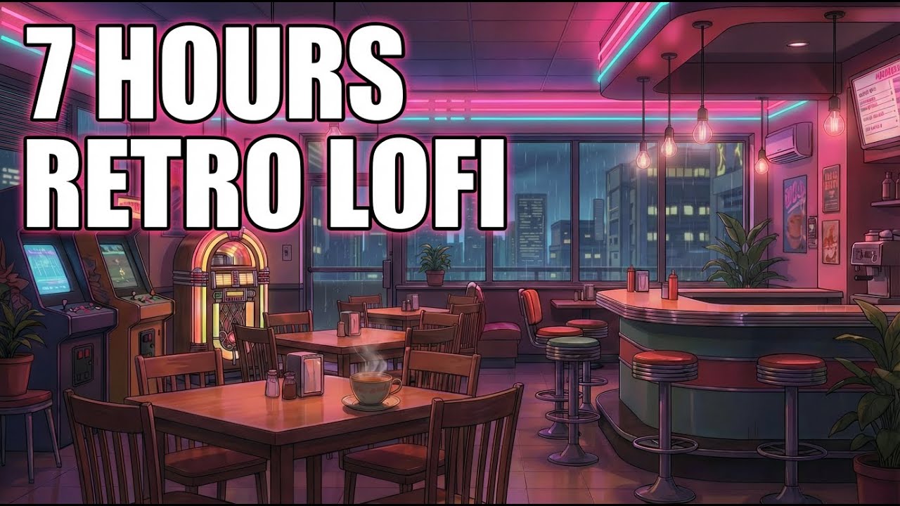 80s Café Lofi 📼 Nostalgic Synth Beats - 7 Hours Retro Background Vibes