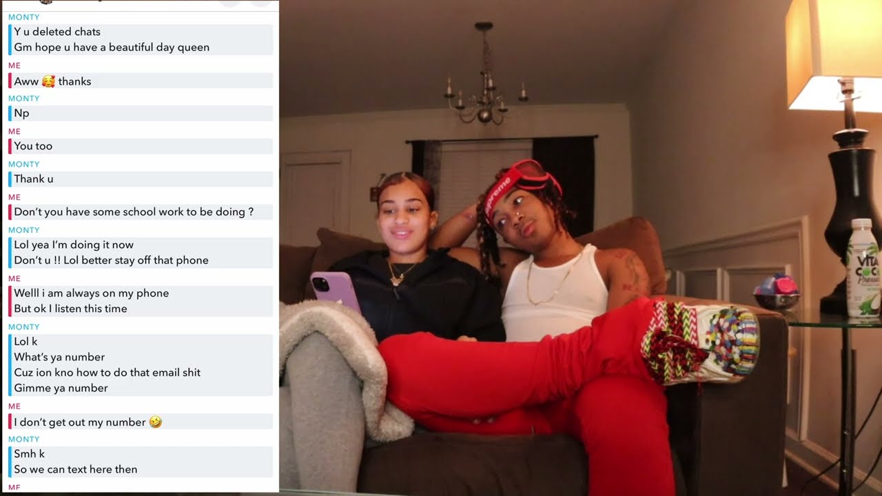REACTING TO ME AND MY BF FIRST TEXT MESSAGES TOGETHER ( I slid in his dm’s 😍￼