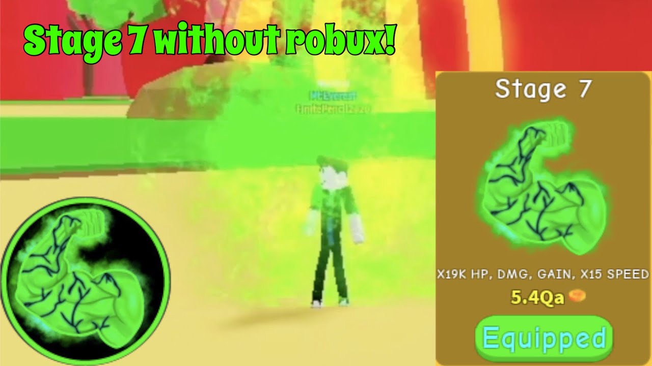 Grinding to stage 7 without robux + Poseidon skill! | ROBLOX Lifting Simulator