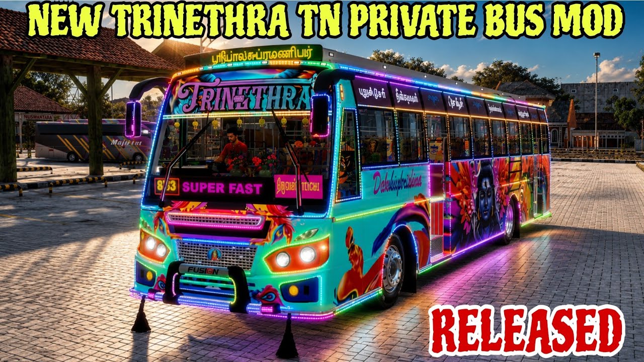 NEW TRINETHRA TN PRIVATE BUS MOD RELEASED|BUS SIMULATOR INDONESIA 4.5