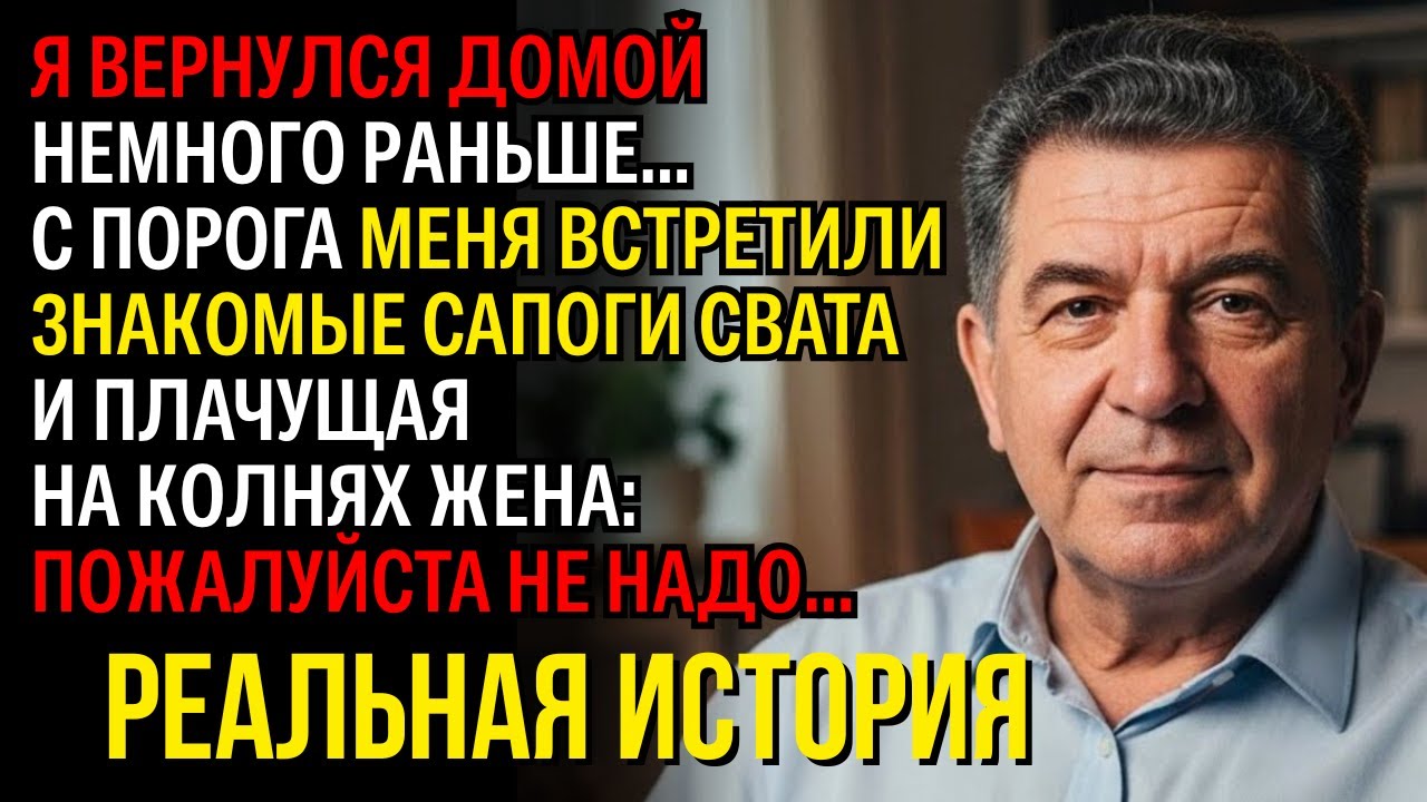 Я ВЕРНУЛСЯ НА ДВА ДНЯ РАНЬШЕ… Дома плачущая жена на коленях ПОЖАЛУЙСТА, НЕ НАДО… и сапоги свата