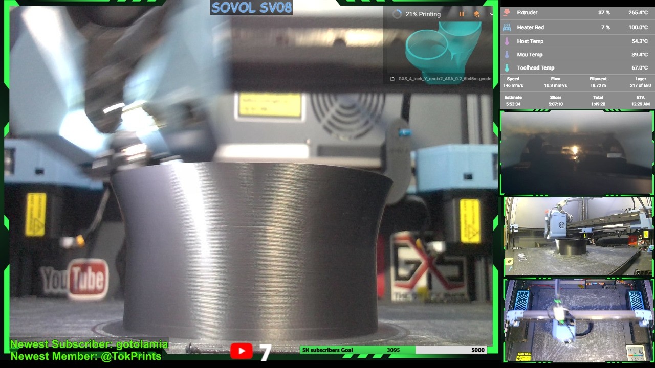 🔴Live - 3D Printer #538 Reprinting a few parts and pieces of things  #live #3dprinting  #sv08
