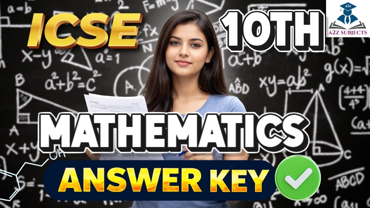 ICSE Class 10 Maths Answer Key 2026 🔥 | Full Paper Solution | All Questions Solved