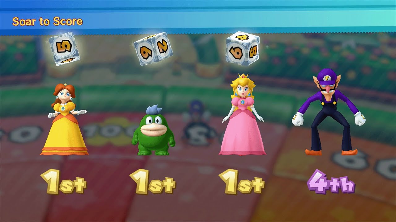 Mario Party 10 - Daisy vs Spike vs Peach vs Waluigi - Mushroom Park