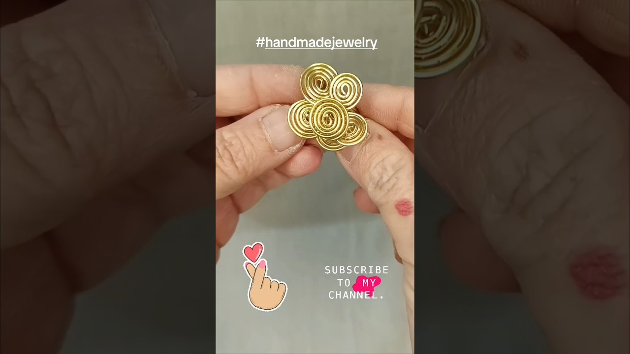 Come creare un anello spirali in filo di ottone. #shorts #handmadejewelry