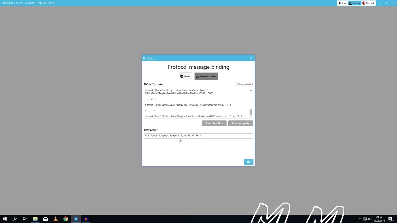 Simhub Custom Protocol - Wysyłka stringa do Arduino oraz odbiór danych na Arduino.