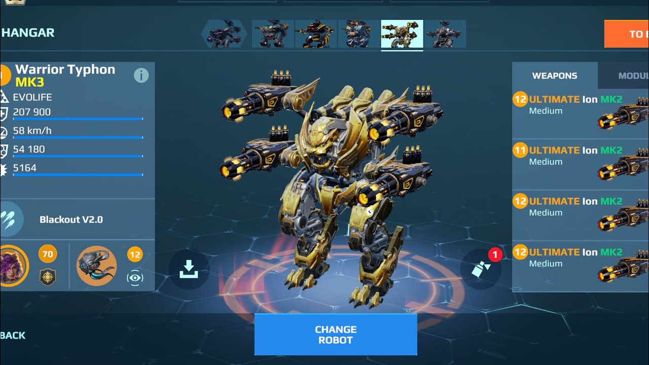 Typhon Ultimate Ion | War Robots Gameplay
