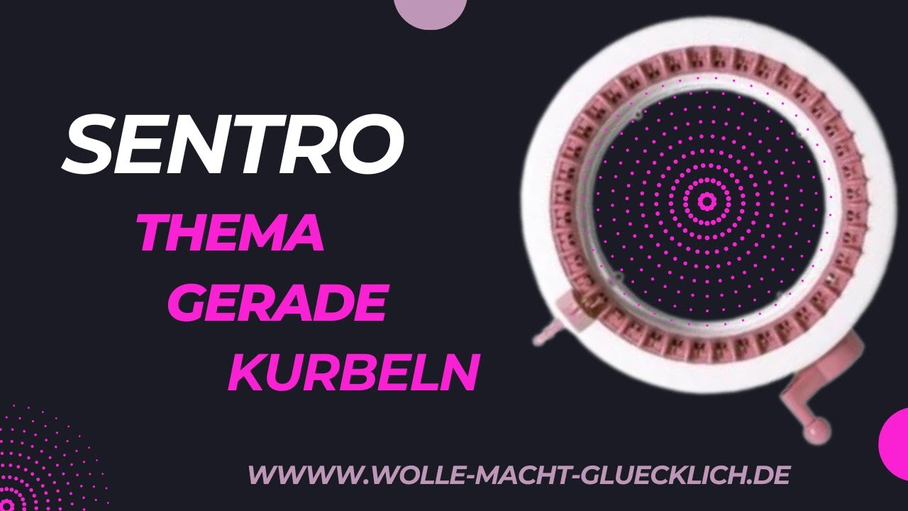 Sentro - Addi - Strickmaschine - Kurbelmaschine - Wolle - gerade kurbeln - Zunahme - Abnahme