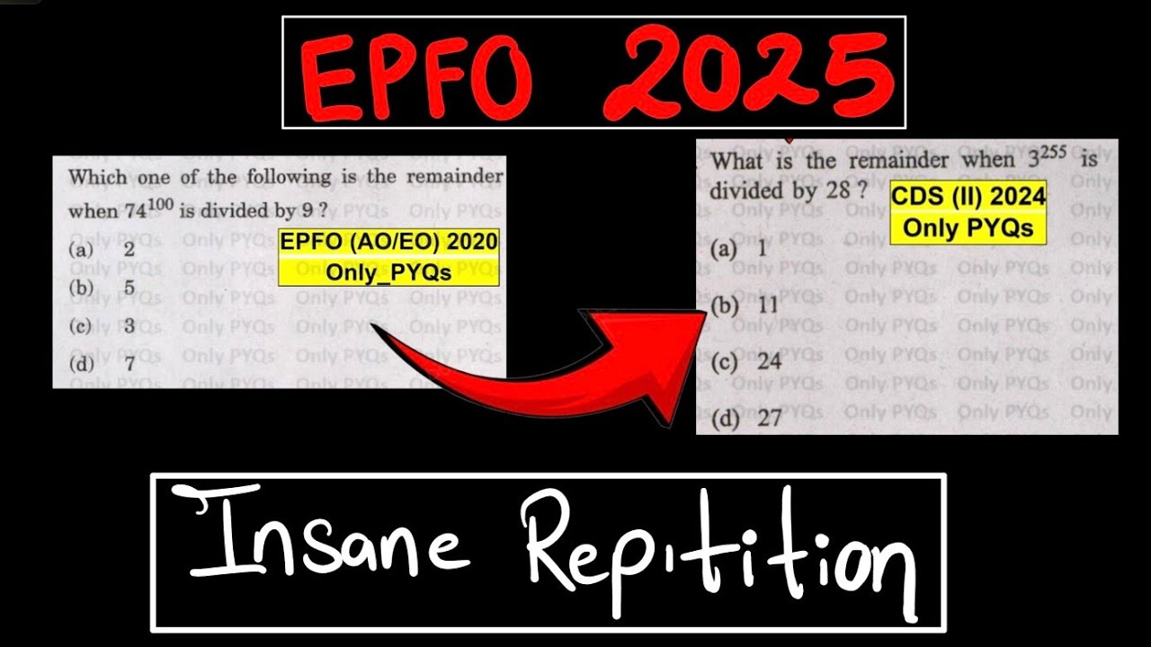 EPFO 2025 🔥 Анализ посмертного анализа по математике 🔥 Практикуйте эти повторяющиеся темы ✅️