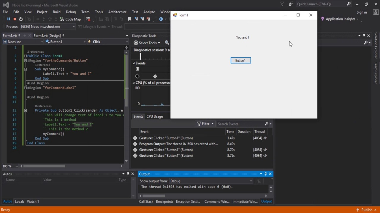 How the Structure of Writing Code in Visual Basic
