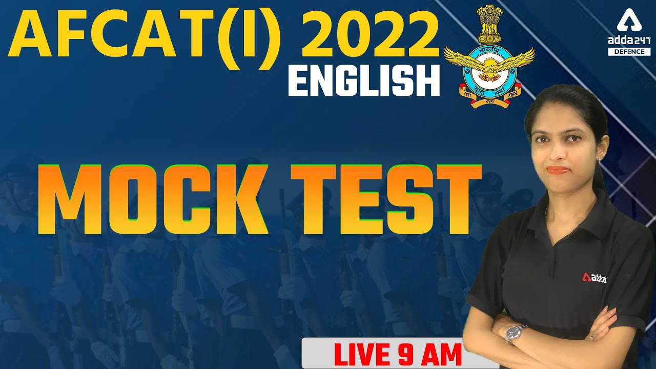 AFCAT 1 2022 | AFCAT English Preparation 2022 | Mock Test