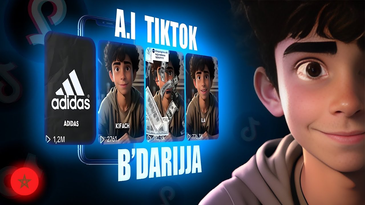 A.i TIKTOK B'DARIJJA...كيفاش كنصايب فيديو فتيك توك بالذكاء الاصطناعي !!