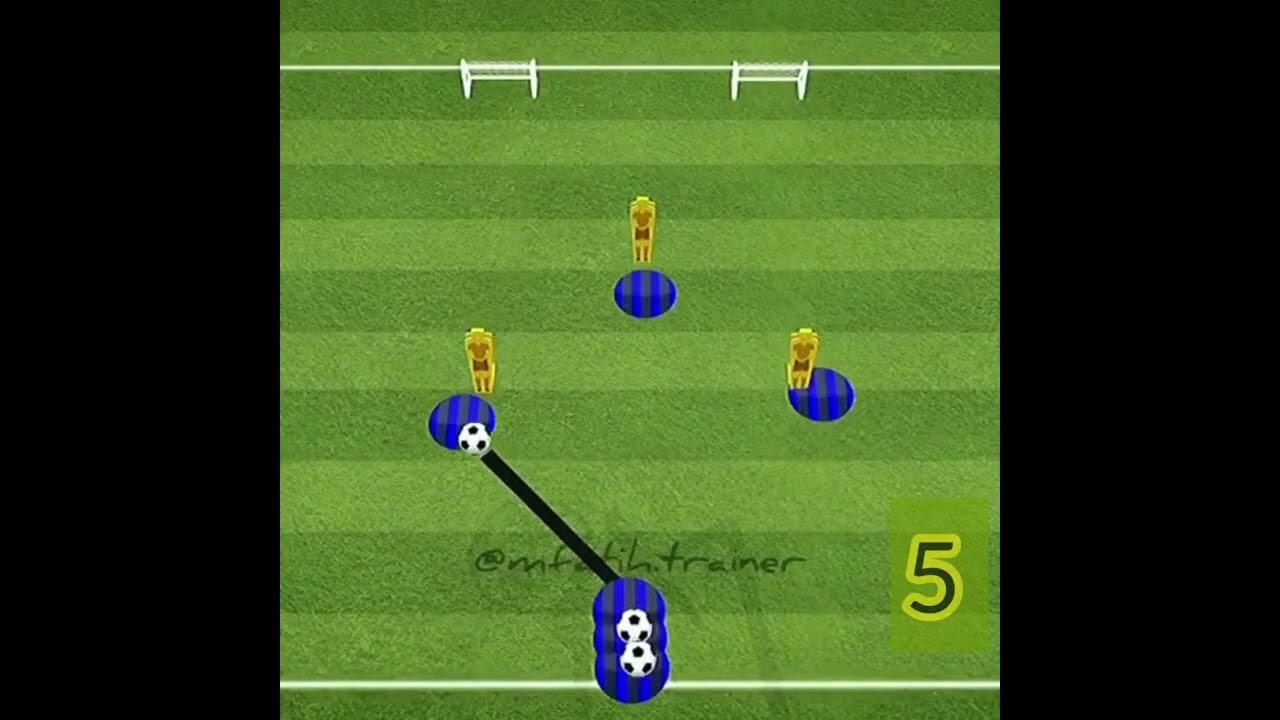 8 Passing Drills with Finishing on Small Goal(mfatih.trainer) part 2