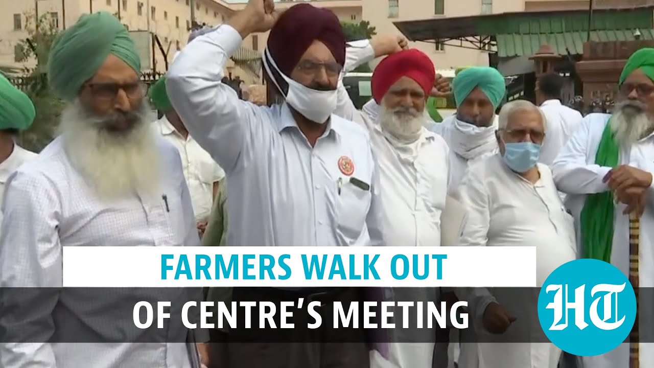 Watch: Farmers walk out of Centre&rsquo;s meeting over absence of minister