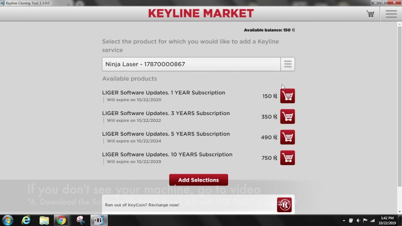 4. Purchasing a Liger Software Subscription in the Keyline Market