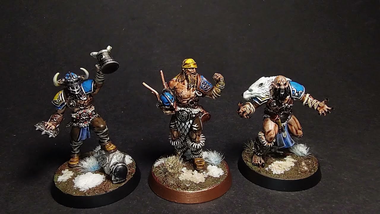 Speed Painting Blood Bowl Norse Team Games Workshop (cut version video)