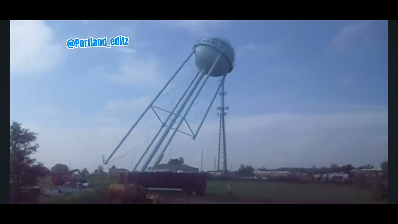 Water tower falling with music PT2