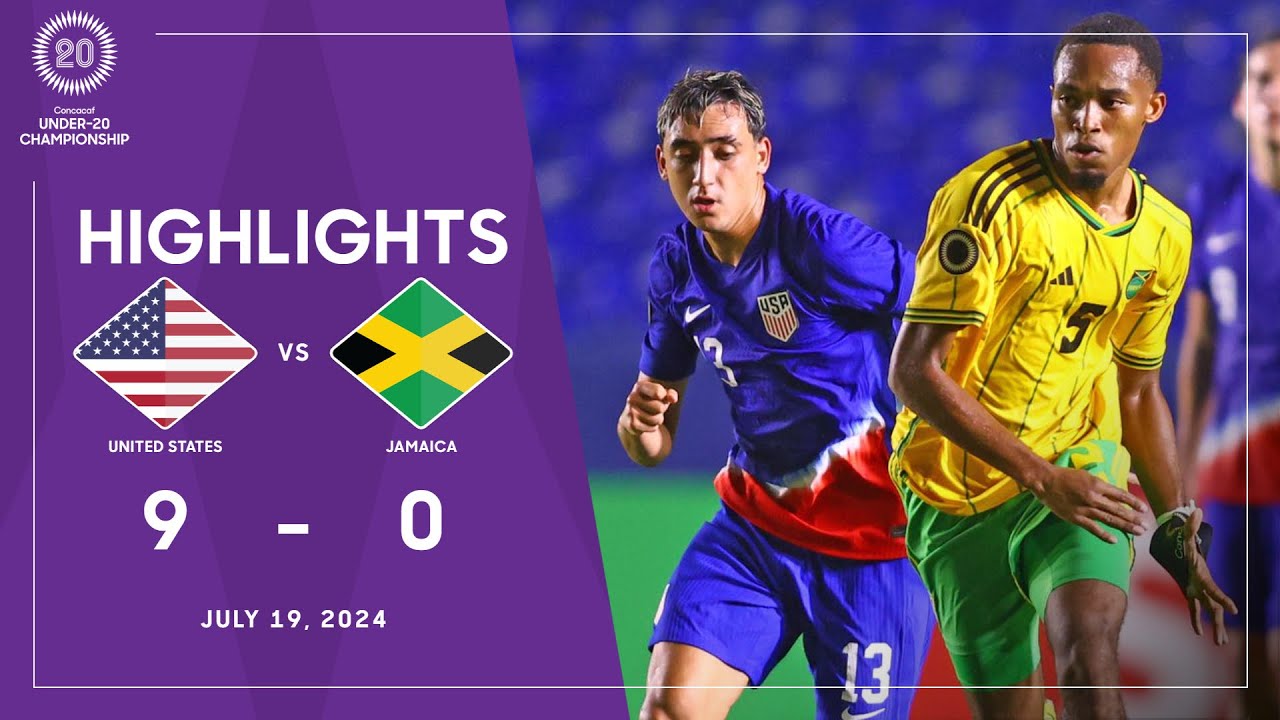 2024 U-20 Championship | United States 9-0 Jamaica | Group  A