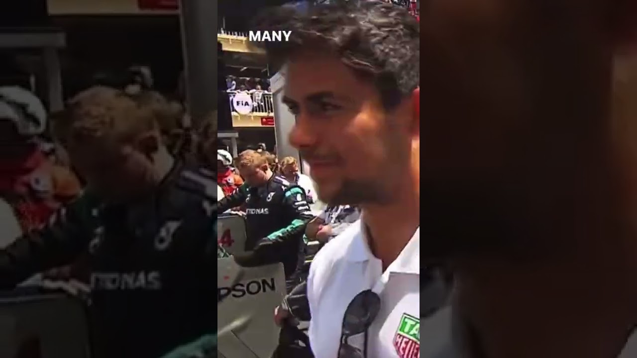 Vettel and the Formula 1 Grid Girls - Sorry George and Dave ! #formula1#f1#vettel#ferrari#mercedes