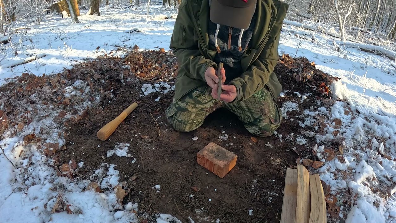 Survival Anfänger macht sein 1. Feuer mit dem Spk23 von Survival Mattin und Schmiedeglut