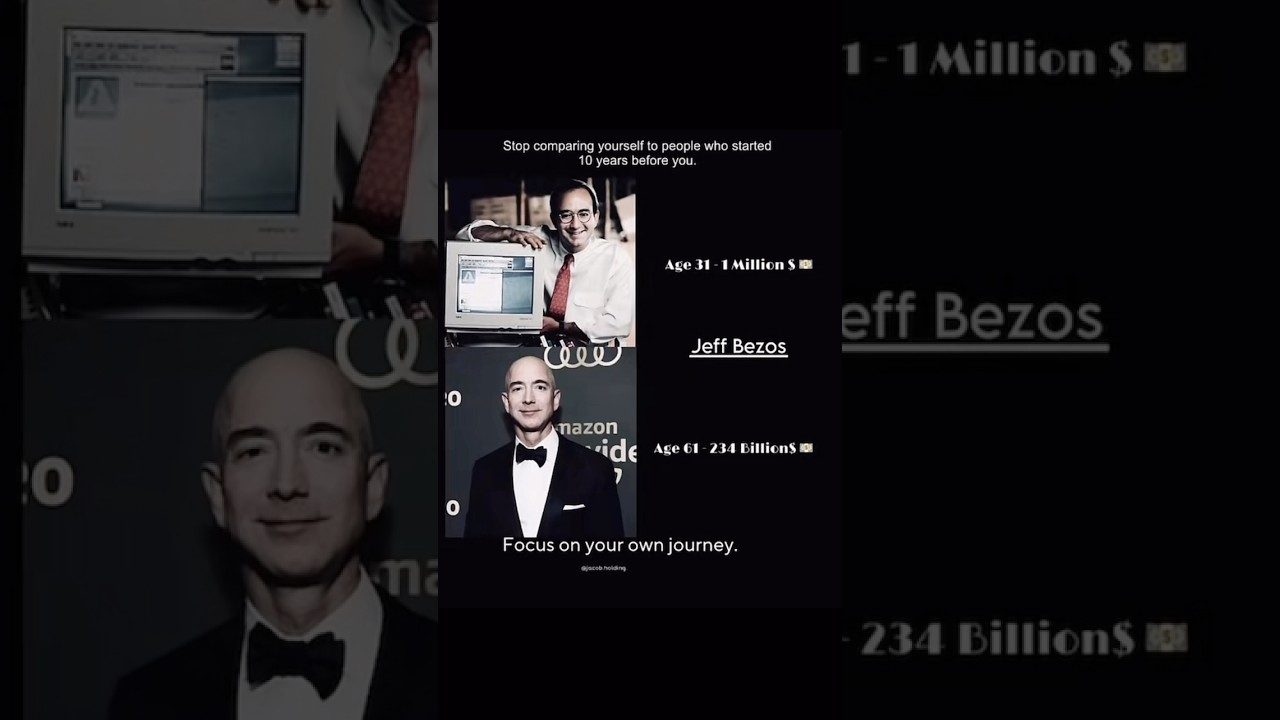 Jeff Bezos &ldquo;Then vs Now&rdquo;🤑💵 #motivation #mindset #success #millionaire #billionaire #money #shots