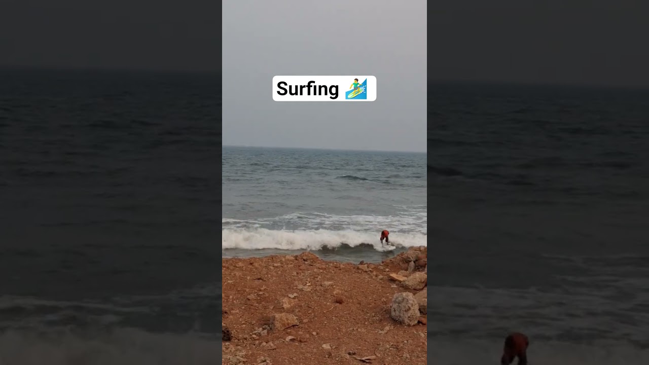 Surfing at Bheemili Beach | #beach #surfing
