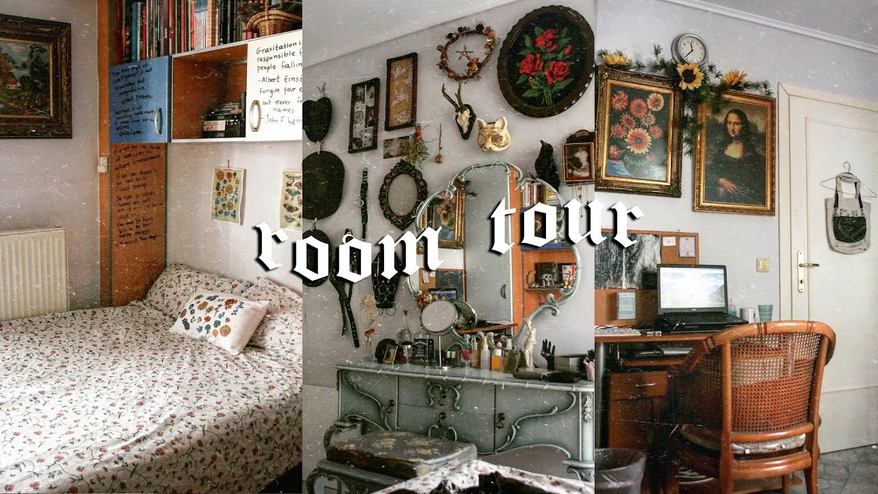 Dark Cottagecore Bedroom Makeover + TOUR || dark academia, witchy vibes