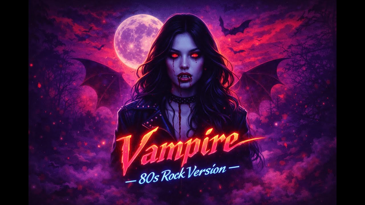 Vampire Olivia Rodrigo – 80s Cinematic Rock Anth