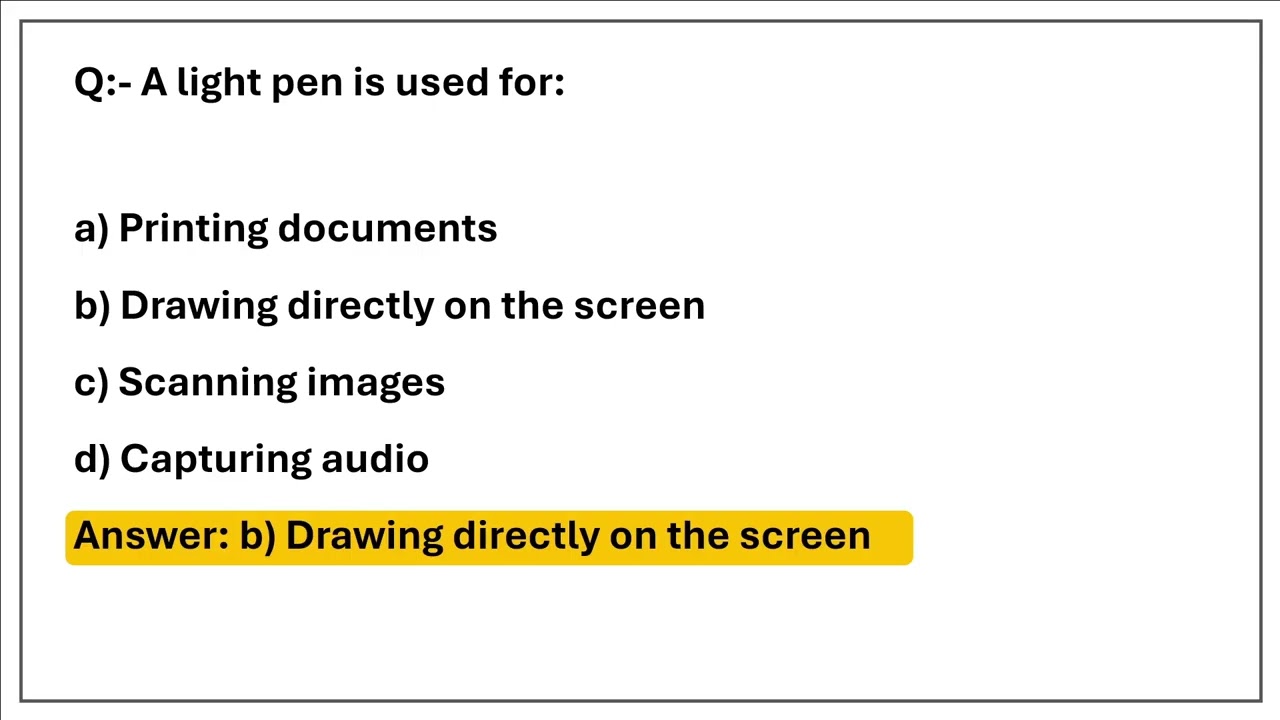 Top 100 Computer Hardware MCQ for All Competitive Exams | Computer Basics Mcq | Computer Question