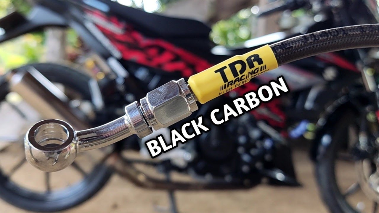 Cara pasang selang rem TDR BLACK CARBON di satria fu injeksi ukuran 76cm dan 40cm