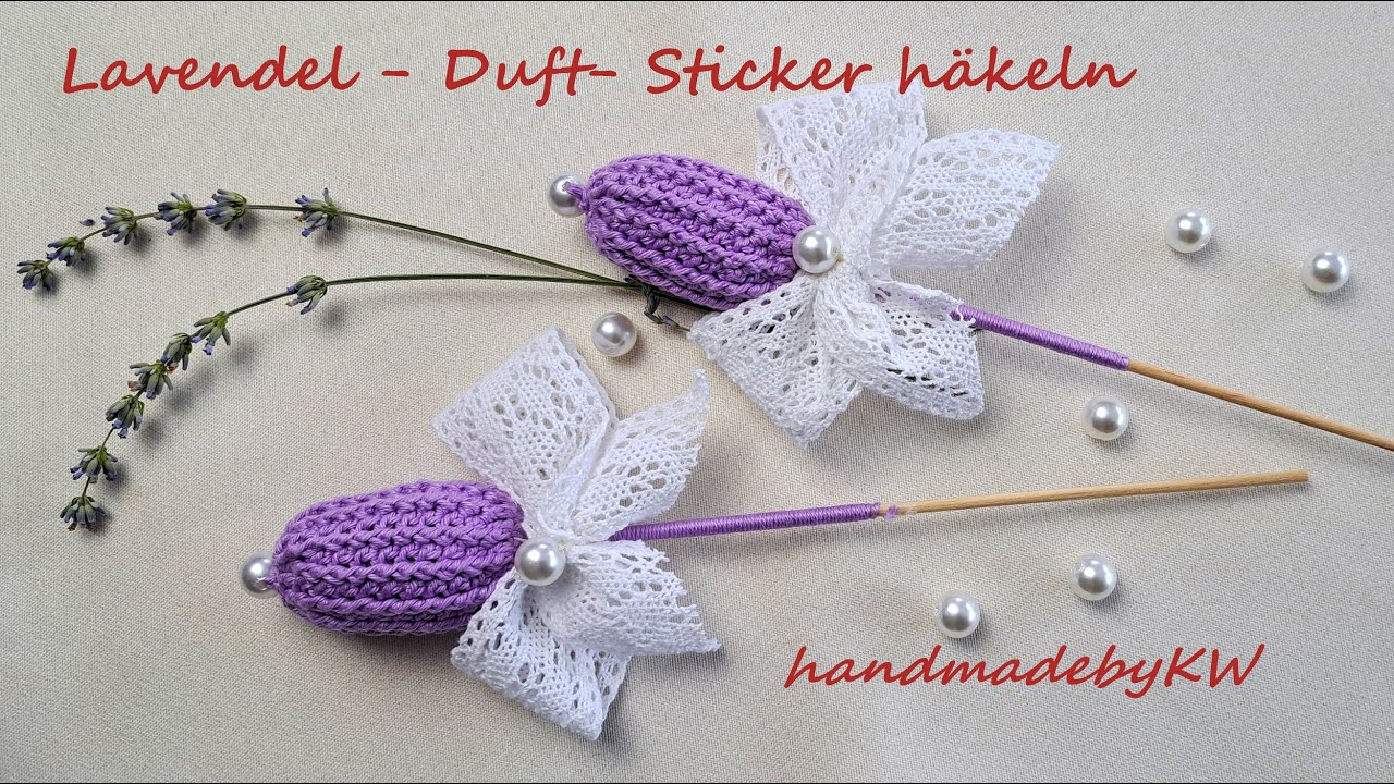 Lavendel Duft Sticker häkeln