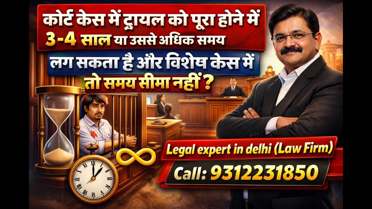 कोर्ट केस में ट्रायल को पूरा होने में 3-4 साल या उससे अधिक लग सकता है विशेष केस मे समय सीमा नहीं ?