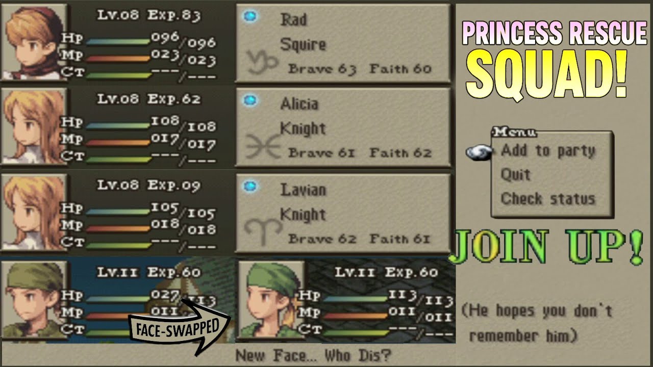 Final Fantasy Tactics Ch.2 – Princess Rescue, New Allies… and One Face-Swap Guy