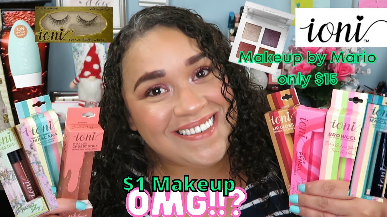 New $1 Ioni Cosmetics Makeup At Dollar Tree|TRY ON|Review|Makeup by Mario Rosy Glam Quad only $15!?