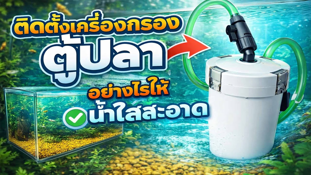 แกะกล่องเครื่องกรองตู้ปลา Sunsun  อย่างไรให้น้ำใสสะอาด